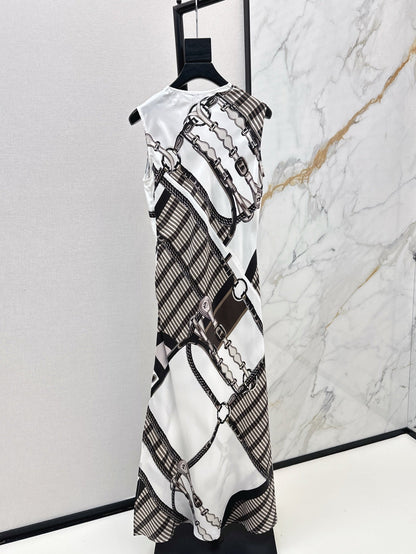 H 25ss silk sleeveless dress