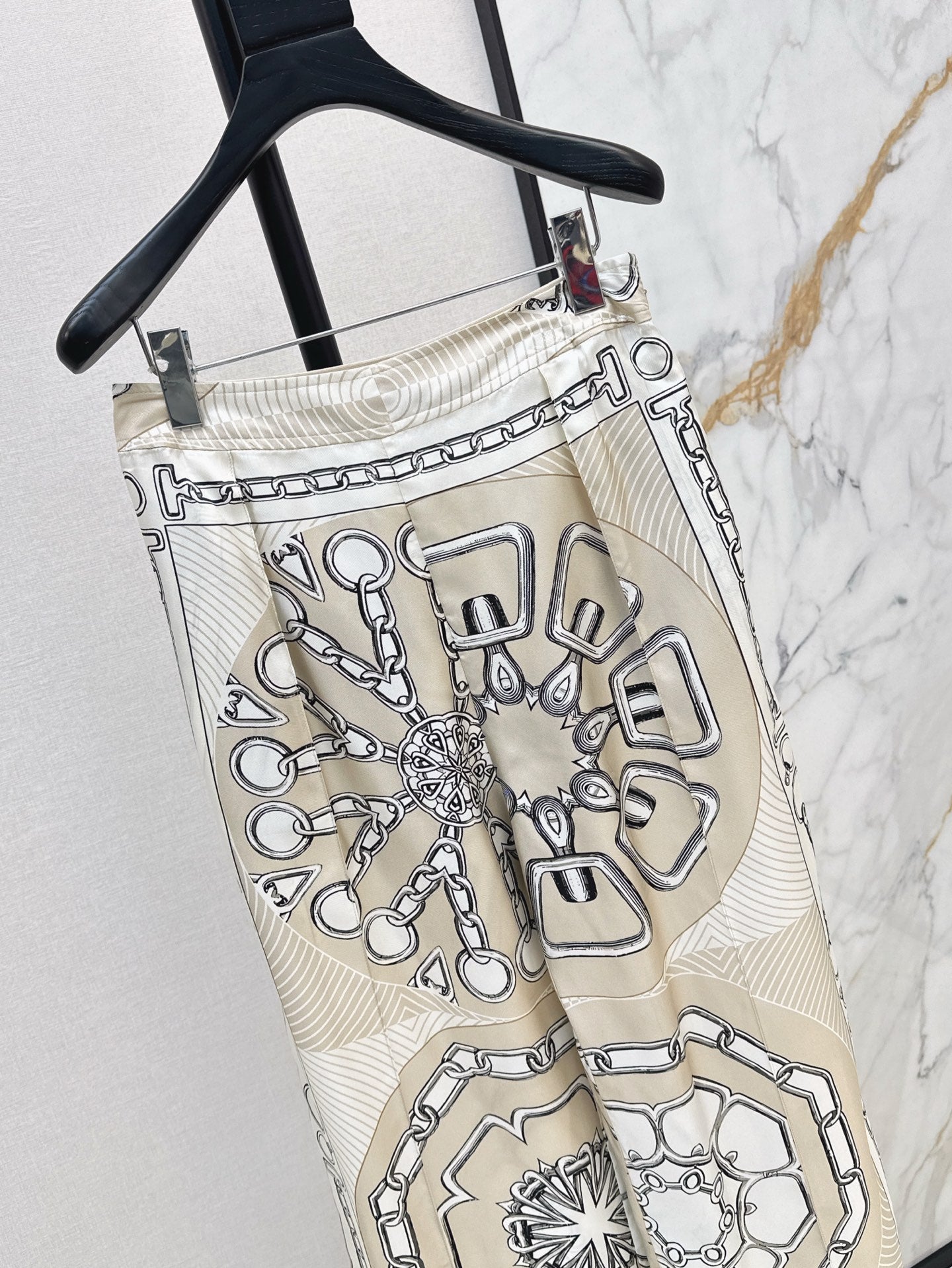 h 25ss silk wide leg pants