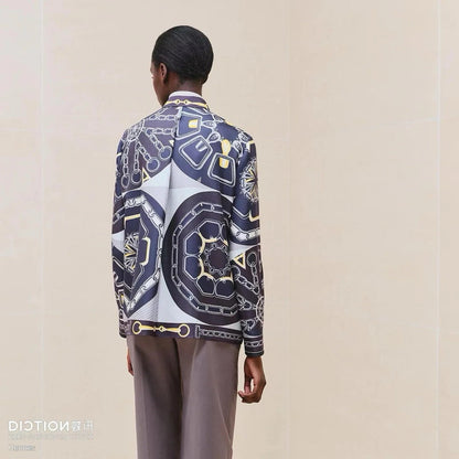H 25ss silk buttons shirt