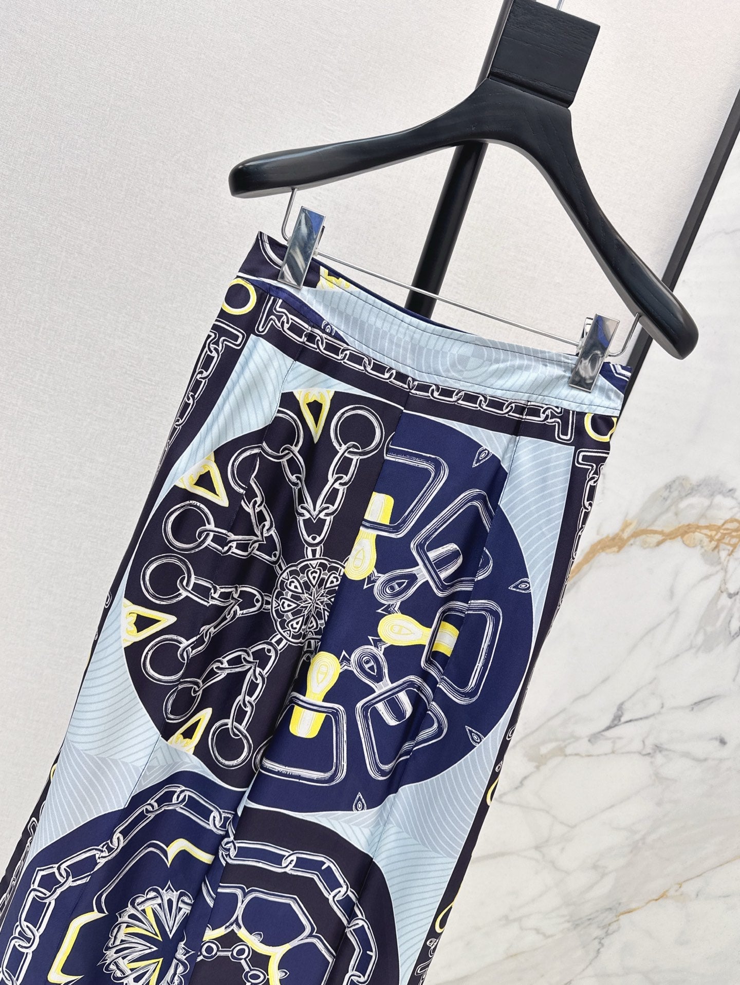 H 25ss silk wide leg pants
