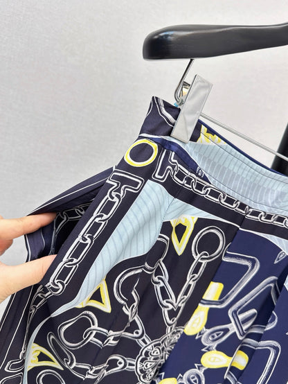 H 25ss silk wide leg pants