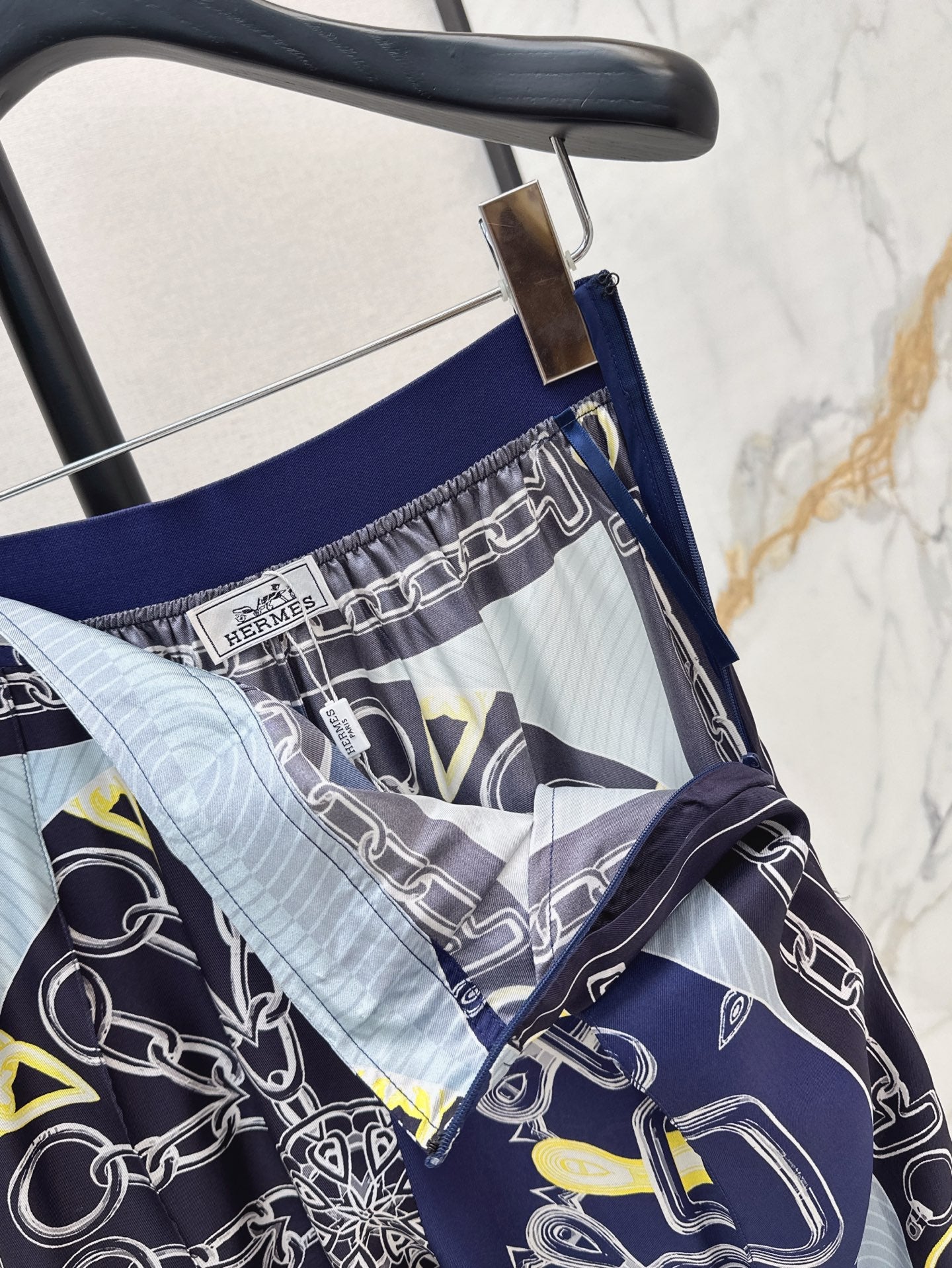 H 25ss silk wide leg pants
