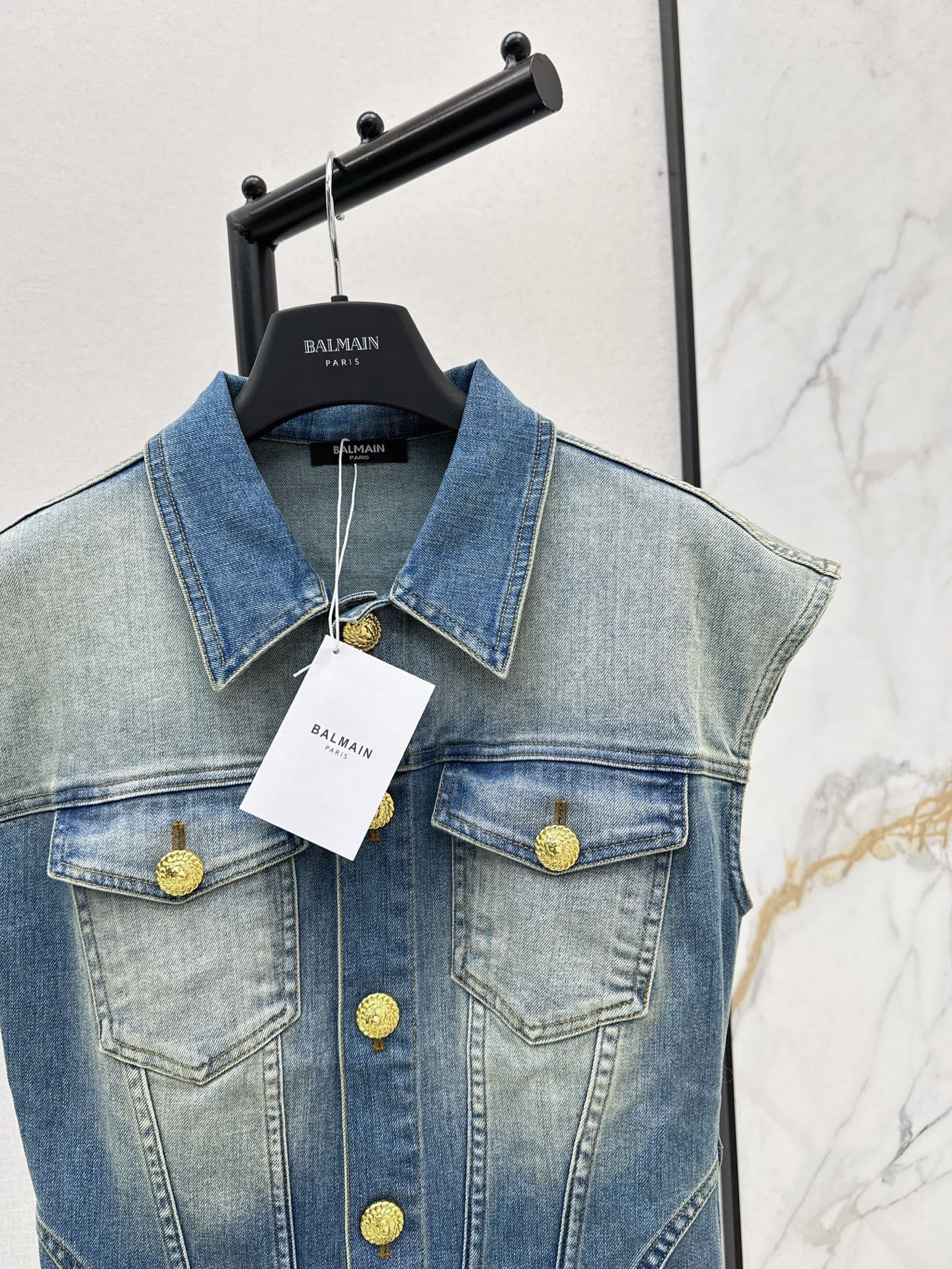 bal 25ss denim shirt dress