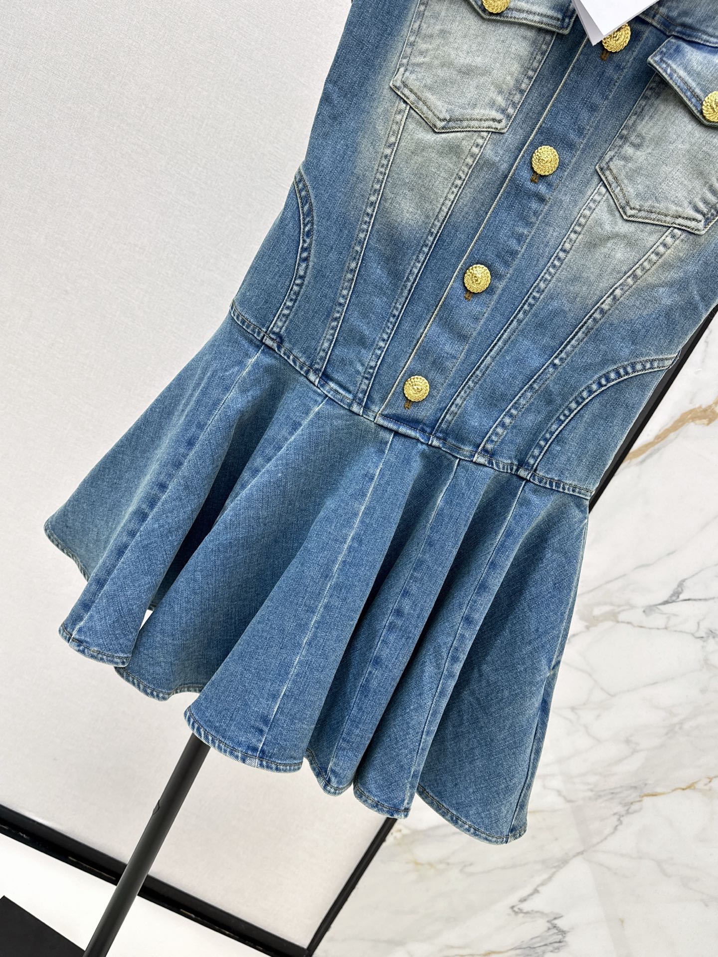 bal 25ss denim shirt dress