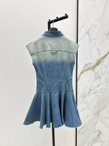 bal 25ss denim shirt dress