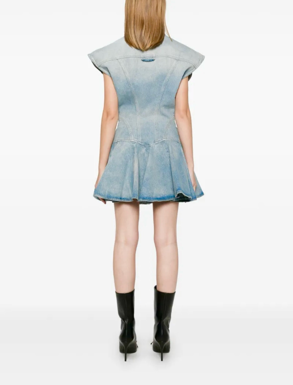 bal 25ss denim shirt dress
