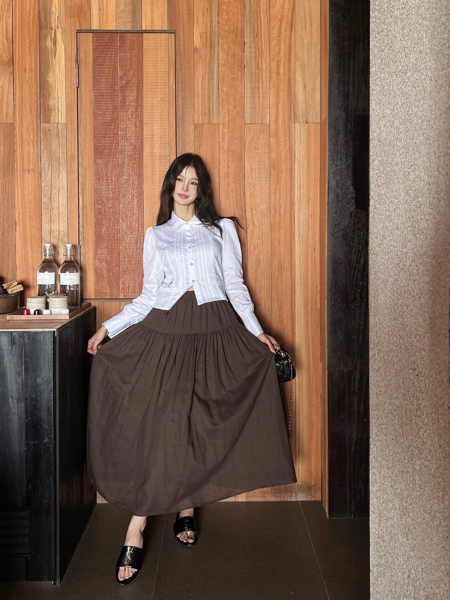D 25ss embroidered skirt