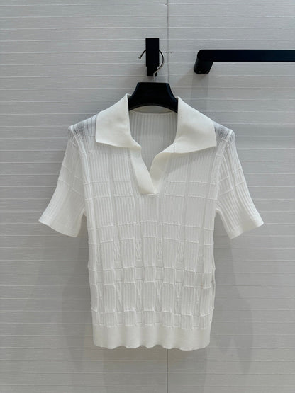 H 25ss knitted polo shirt