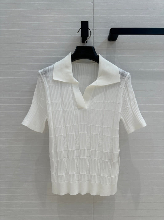 H 25ss knitted polo shirt