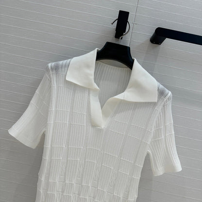 H 25ss knitted polo shirt