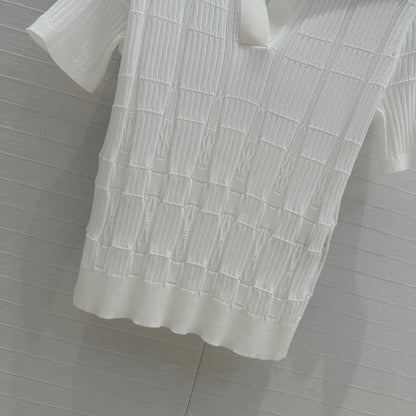 H 25ss knitted polo shirt