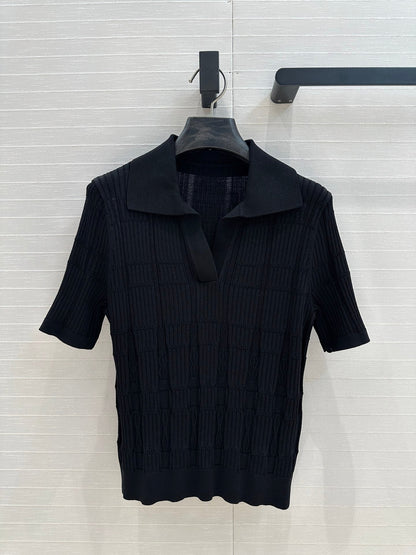H 25ss knitted polo shirt