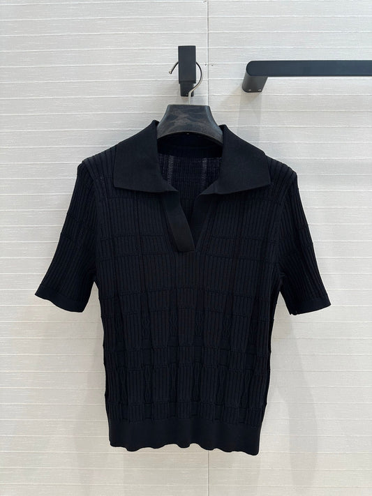 H 25ss knitted polo shirt