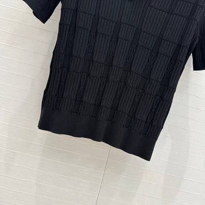 H 25ss knitted polo shirt
