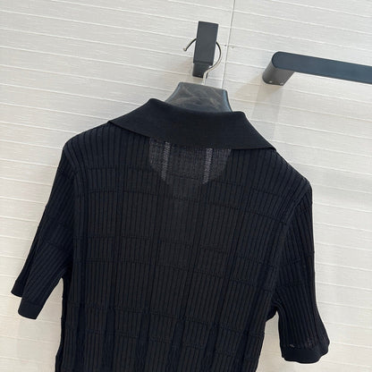 H 25ss knitted polo shirt
