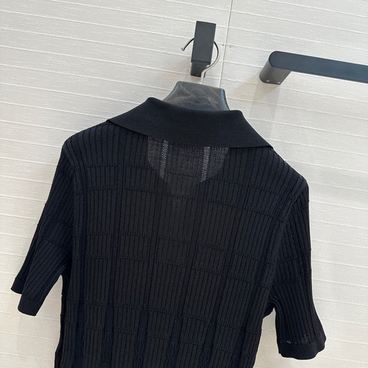 H 25ss knitted polo shirt