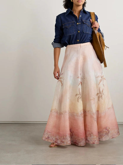 zim 25ss silk skirt