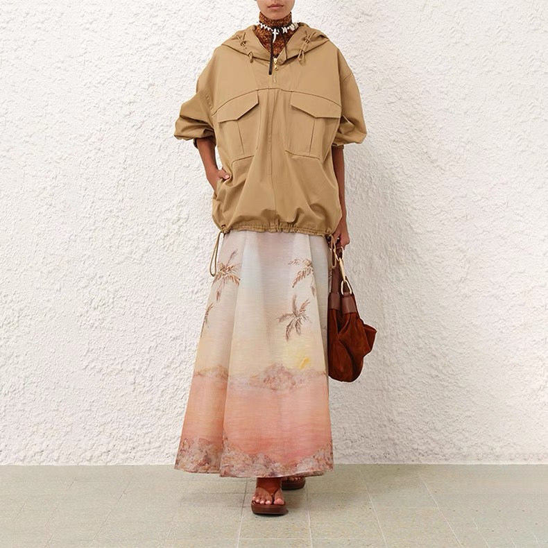 zim 25ss silk skirt