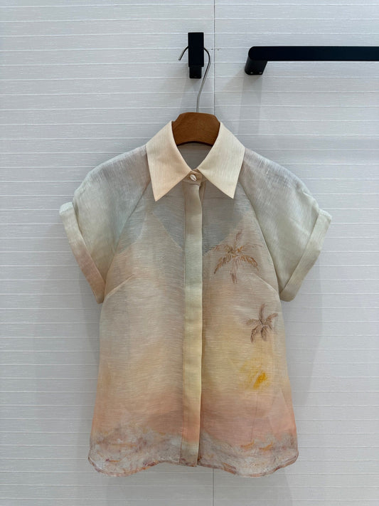 zim 25ss silk 2piece shirt set