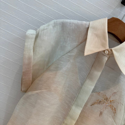 zim 25ss silk 2piece shirt set
