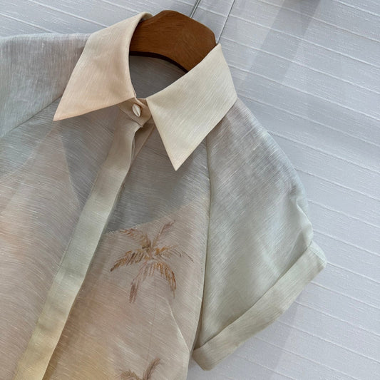zim 25ss silk 2piece shirt set