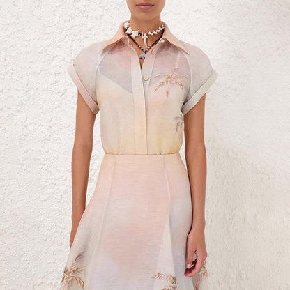 zim 25ss silk 2piece shirt set