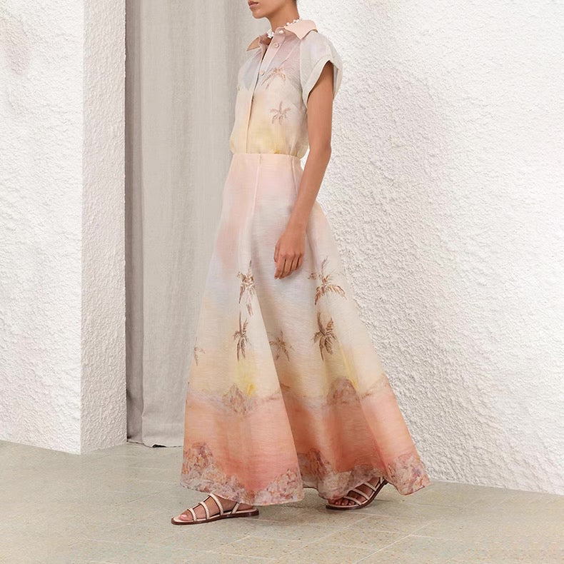 zim 25ss silk 2piece shirt set
