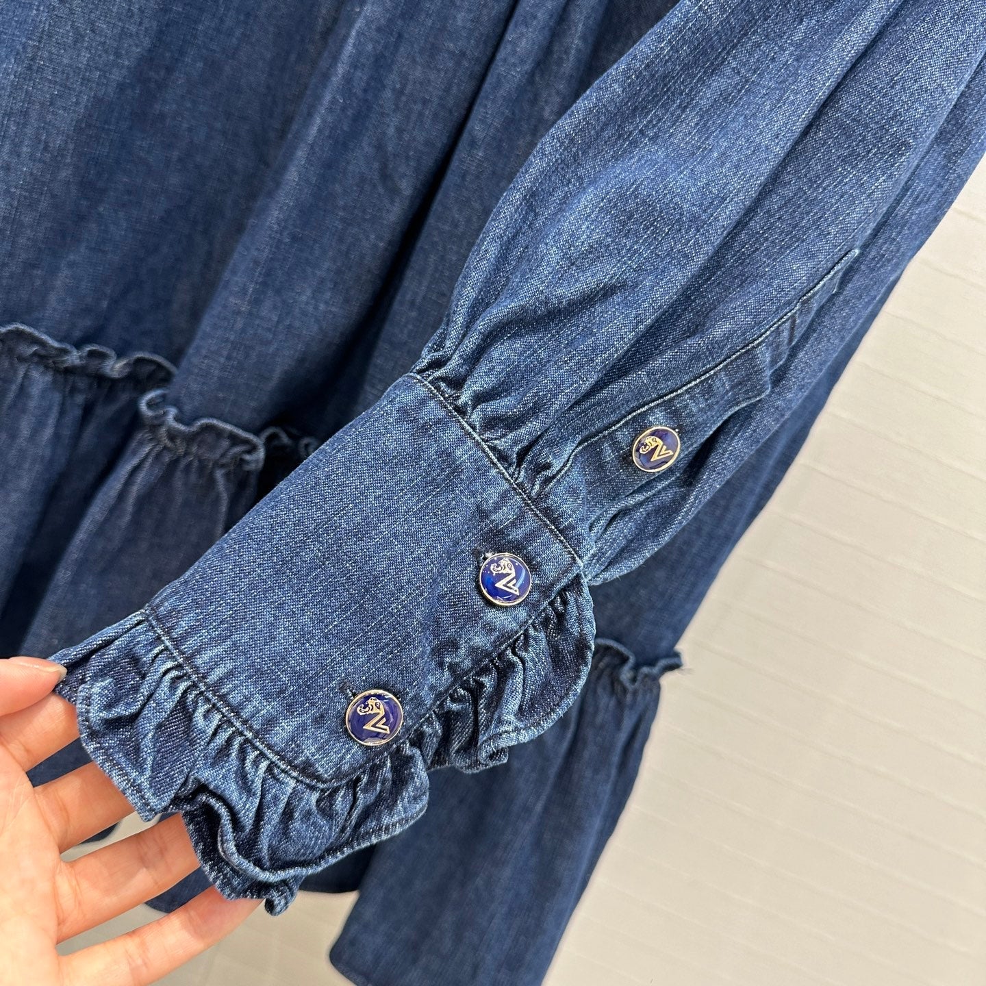 val 25ss retro denim dress