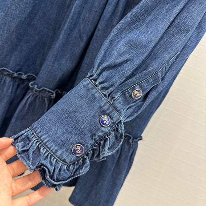 val 25ss retro denim dress
