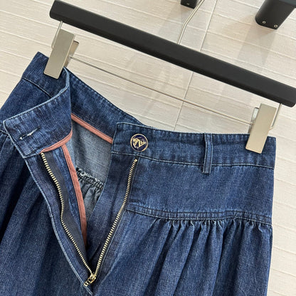 val 25ss denim skirt