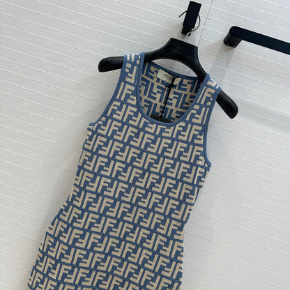Fe 25ss jacquard knitted dress