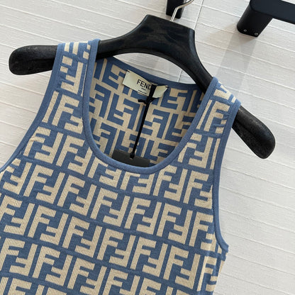 Fe 25ss jacquard knitted dress