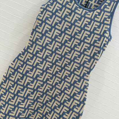 Fe 25ss jacquard knitted dress