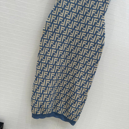 Fe 25ss jacquard knitted dress