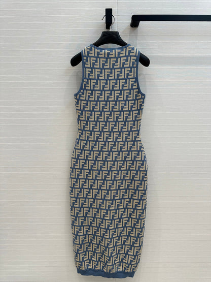 Fe 25ss jacquard knitted dress