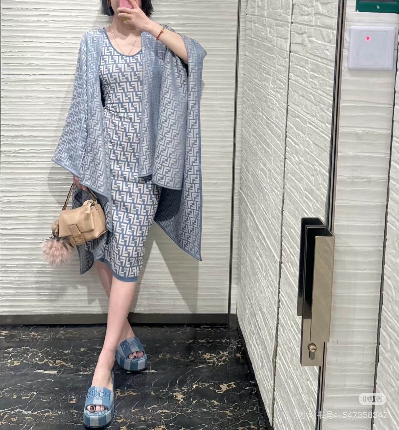 Fe 25ss jacquard knitted dress