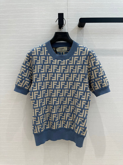 fe 25ss knitted crop t-shirt