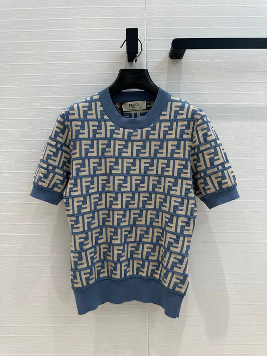 fe 25ss knitted crop t-shirt