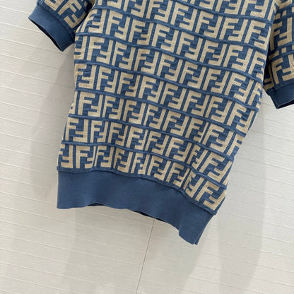 fe 25ss knitted crop t-shirt