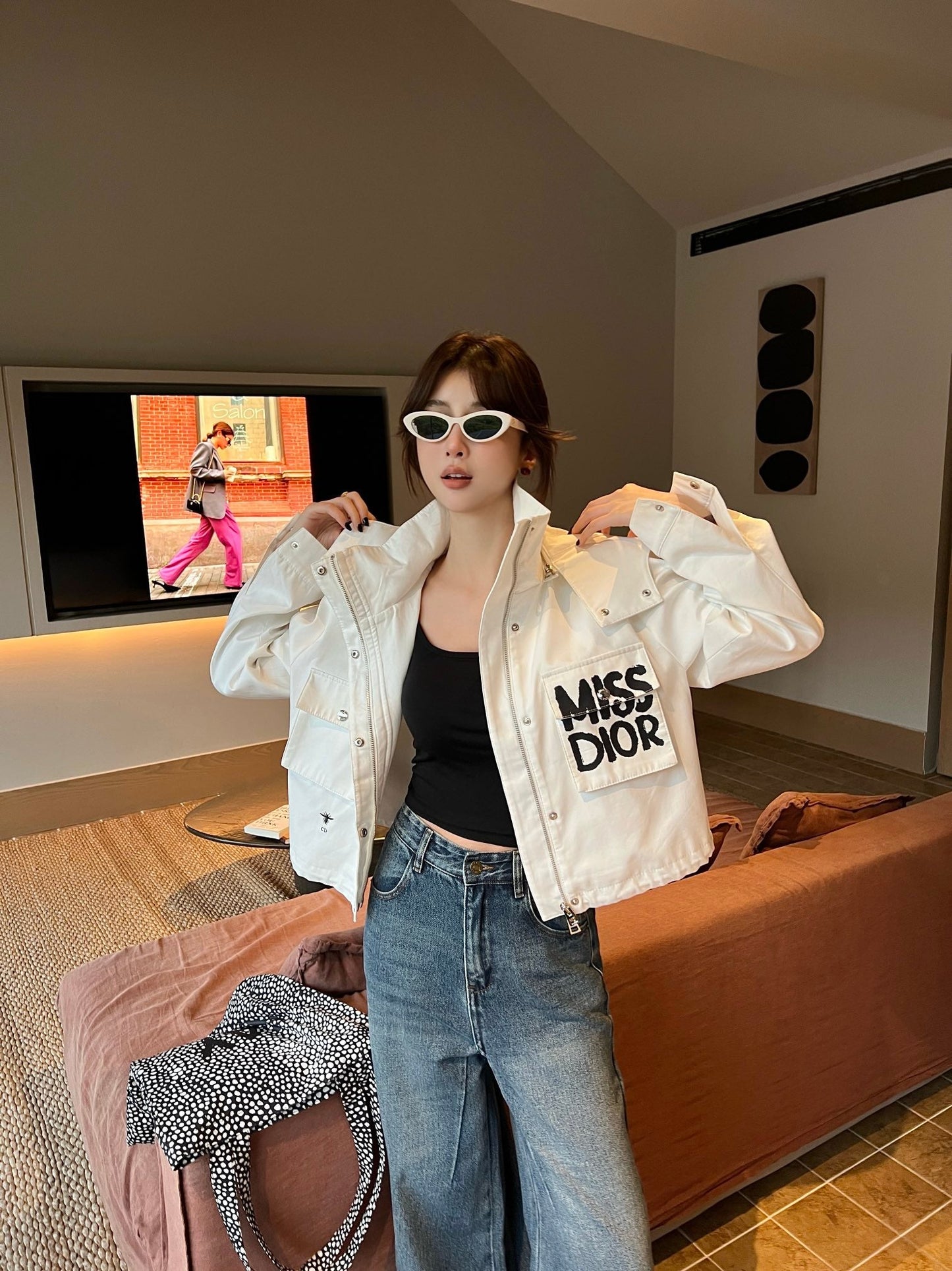 D 25ss miss embroidered jacket