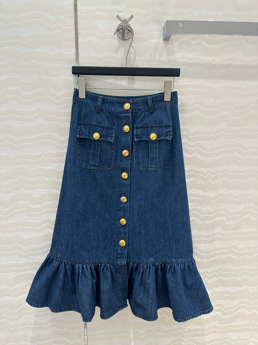Val 25ss denim skirt