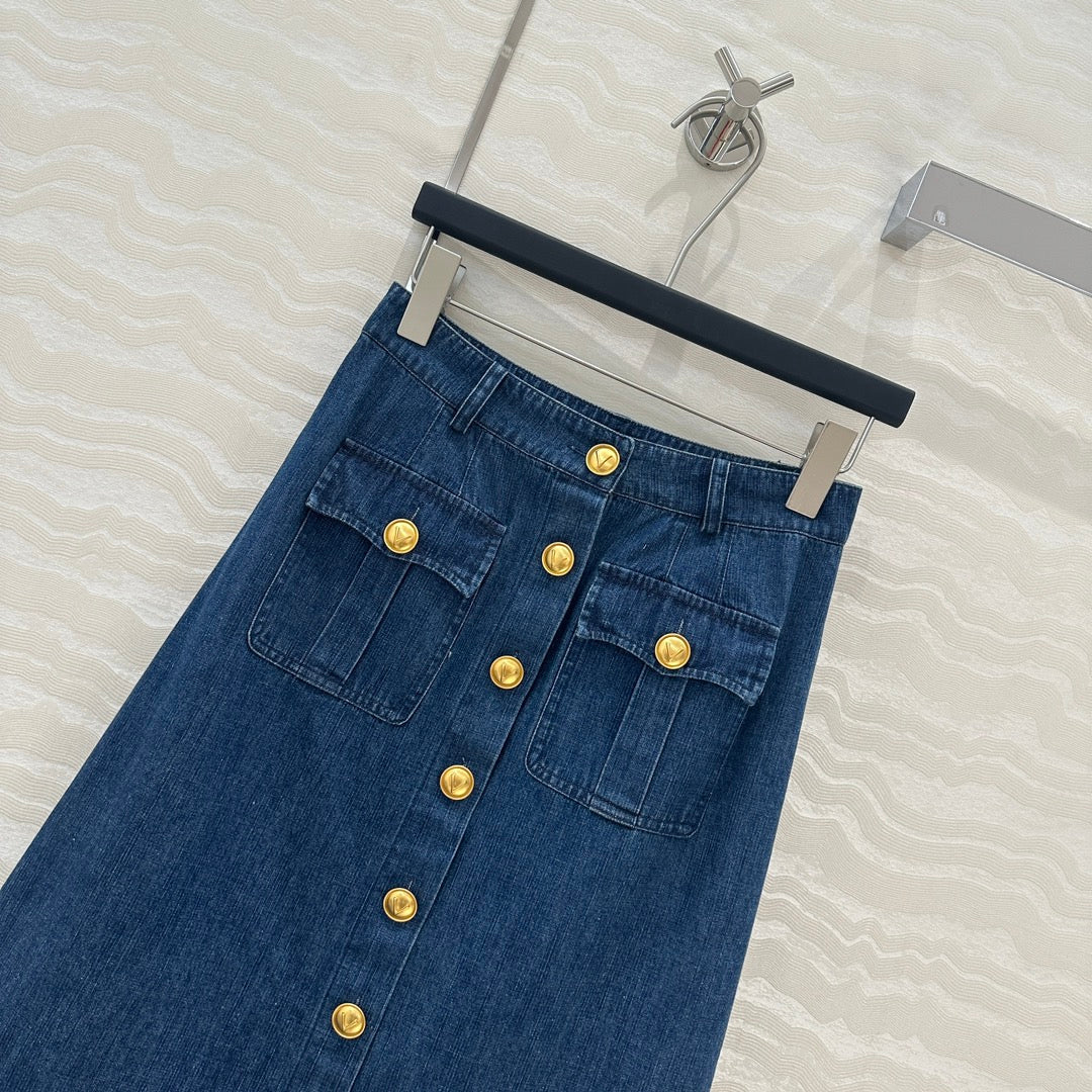 Val 25ss denim skirt