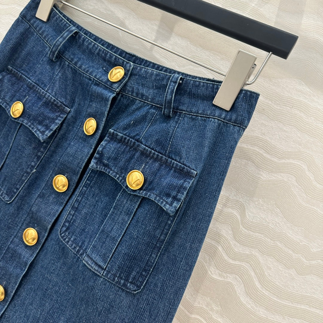 Val 25ss denim skirt