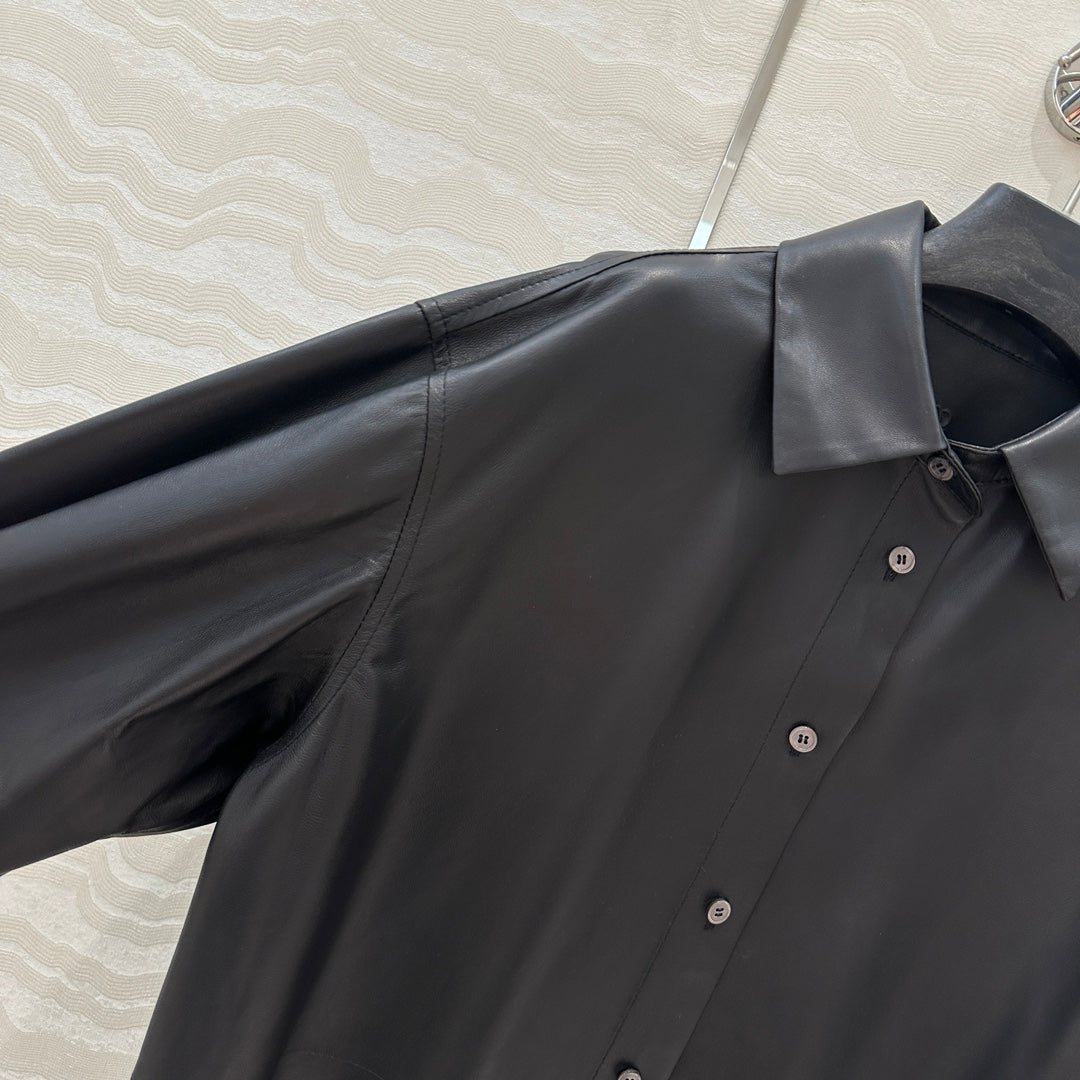 Lo 24fw leather jacket