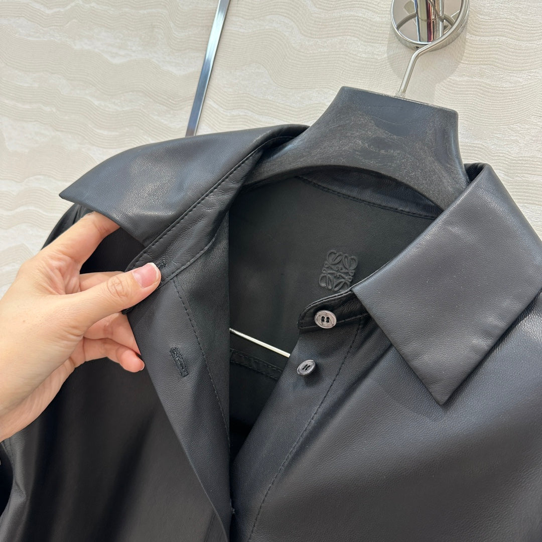 Lo 24fw leather jacket