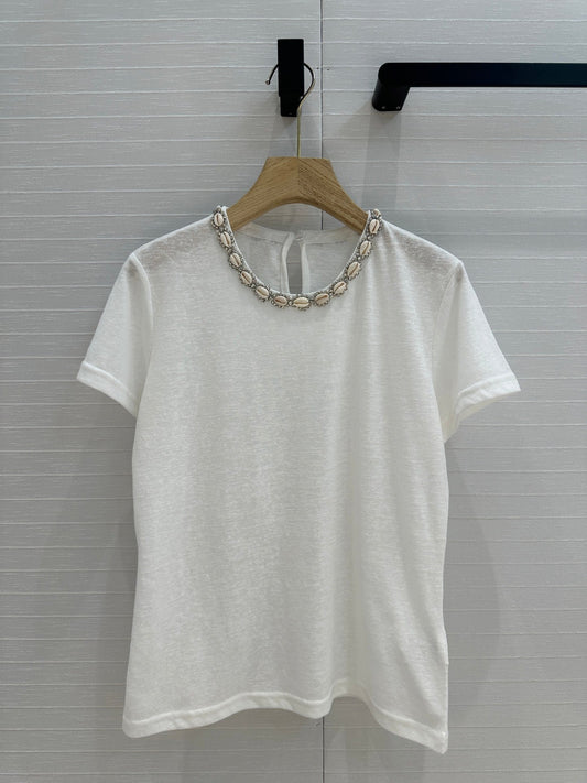 Zim 25ss beaded t-shirt