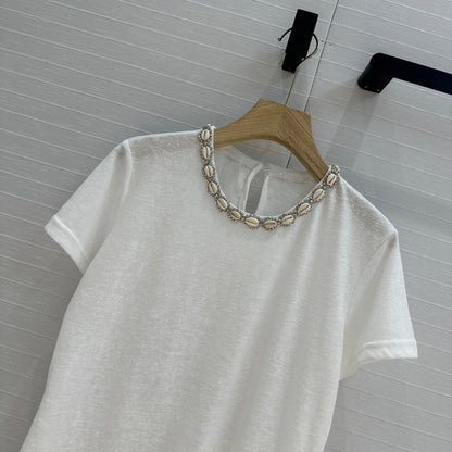 Zim 25ss beaded t-shirt