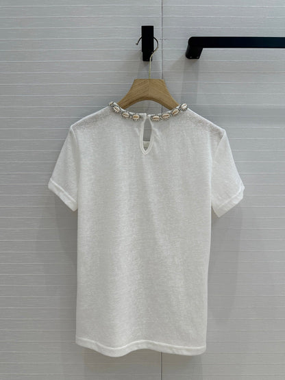 Zim 25ss beaded t-shirt