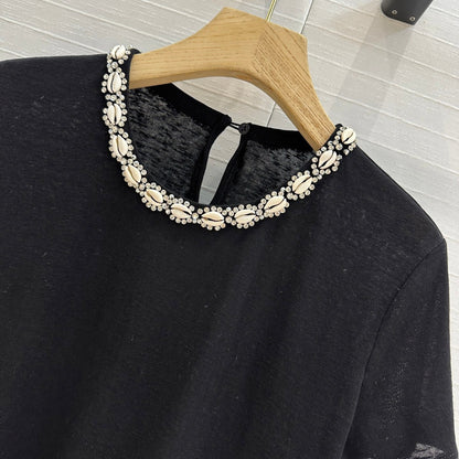 Zim 25ss beaded t-shirt