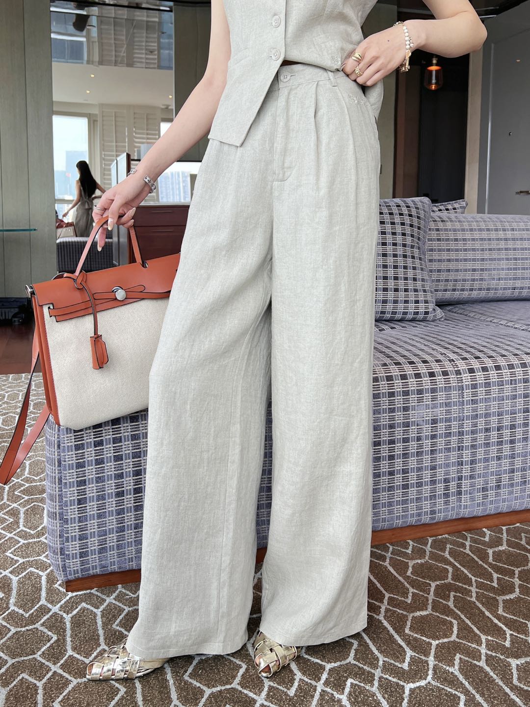 Lo 25ss wide leg pants